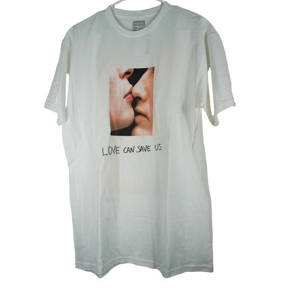 VANS Pride Otw Gallery SS II Sara Lorusso White T-Shirt NWT sz M - Picture 2 of 6